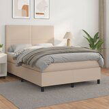 The Living Store Box spring postelja z vzmetnico kapučino 140x200cm umetno usnje - Box Spring Postelja, (21513658) Cene