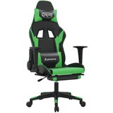 The Living Store Gaming stol z oporo za noge črno in zeleno umetno usnje - Gaming Stol, (21625128) | Shoptok.si