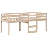 vidaXL visoki krevet s krovom 80 x 200 cm od masivne borovine | shoptok.hr
