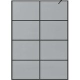  Zid za walk-in tuš Crna 140 x 195 cm Staklo otporno na udarce | shoptok.hr