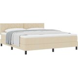  Postelja boxspring z vzmetnico krema 180 x 200 cm blago, (5000128570) | Shoptok.si