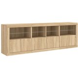 vidaXL Komoda s LED svjetlima boja hrasta sonome 202x37x67 cm | shoptok.hr