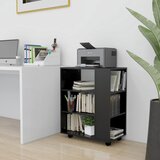 vidaXL Ormarić s kotačima crni 60 x 35 x 75 cm od iverice Cijene