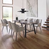 Bessagi Home jedilna miza andri, črna, barva oreha | Shoptok.si