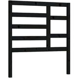  Uzglavlje za krevet crno 81 x 4 x 104 cm od masivne borovine | shoptok.hr