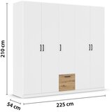 Boxxx Omara Za Oblačila Bari, Bela, Barva Hrasta | Shoptok.si