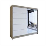  Klizni plakar Nobilis Sonoma/Belo sa ogledalom 1800x2150x580 mm Cene