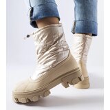 Gemre Beige snow boots with a drawstring Cendrillon | Shoptok.si