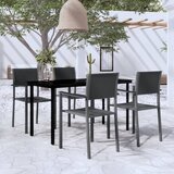  Jedilna garnitura 5-delna črna | Shoptok.si