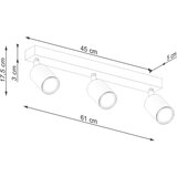  Stropna svetilka VERDO 3L bela, (21347571) | Shoptok.si