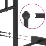 vidaXL Kovinski posteljni okvir z vzglavjem črn 90x200 cm | Shoptok.si