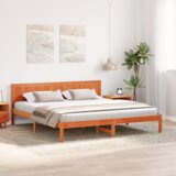  Vosak smeđi krevet Vosak smeđi Masivno drvo 200 x 200 cm | shoptok.hr