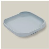 Interbaby silikonski tanjur s vakuumskom podlogom Blue Grey | shoptok.hr