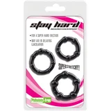 Stay Hard - set prstenova za penis - crni (3 dijela)