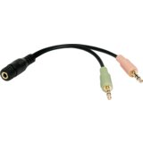 Logilink Audio adapter 4-pin ženski 3.5 mm stereo na 2 x 3.5mm muški Cene