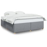 Maison Chic Posteljni okvir - Dvoposteljna postelja - Zakonska postelja brez vzmetnice svetlo siv 200x200 cm blago-J4176, (21768543) | Shoptok.si