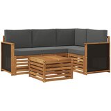  Set vanjskih sofa 5 pcs Prirodna i antracit 59 x 59 x 37 cm | shoptok.hr