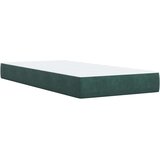 vidaXL Box spring postelja z vzmetnico temno zelen 90x190 cm žamet | Shoptok.si