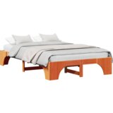  Okvir za krevet Vosak smeđa Puno drvo 120 x 200 cm Izdržljiv | shoptok.hr