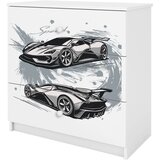  Dječja komoda - AUTO - bijela | shoptok.hr