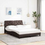 Maison Chic Posteljni okvir - Dvoposteljna postelja - Zakonska postelja brez vzmetnice temno rjav 120x200 cm blago-J12789, (21761649) | Shoptok.si