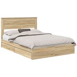  Postelja s shranjevanjem z vzglavjem Sonoma hrast 140 x 200 cm, (5000106943) | Shoptok.si