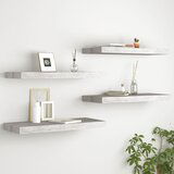 vidaXL Stenske police 4 kosi betonsko sive 60x23,5x3,8 cm MDF, (20765356) | Shoptok.si
