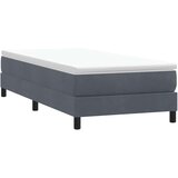 Box Spring krevet s madracem tamno sivi 80x210 cm baršun | shoptok.hr