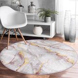 Mila Home Svijetlo sivi/u zlatnoj boji periv/pogodan za robotski usisavač okrugli tepih ø 120 cm Comfort – | shoptok.hr