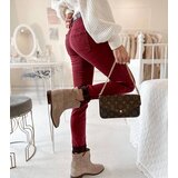 Gemre Red elastic pants with Rocher belt | shoptok.hr