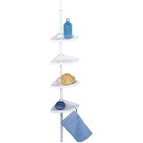 Wenko teleskopski kutni stalak za kupaonsku galanteriju easy (podešavanje po visini: 78 cm - 265 cm, 4 kata, bijele boje) Cijene