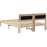  Okvir kreveta Smeđa i crna 160 x 200 cm Masivna borovina | shoptok.hr