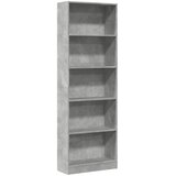  Regal za knjige boja betona 60x24x176 cm konstruirano drvo | shoptok.hr