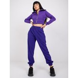 RUE PARIS Sweatpants-RV-DR-7460.11-dark purple | Shoptok.si