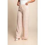 Fenzy Dolge Hlače S Potiskom, Krem | Shoptok.si