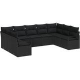  Set sofe 9 kom. Crna poliratan | shoptok.hr