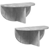  Stenska polica 2 pcs Betonsko siva 38 x 19 x 19 cm, (5000201477) | Shoptok.si