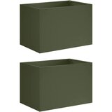  Vrtna saksija 2 kom. Maslinastozelena 50 x 40 x 40 cm - Maslinastozelena 50 x 40 x 40 cm 2 | shoptok.hr