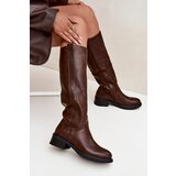 Boto Women's Officer Boots With Low Heel Insulated Brown Averna | ePonuda.com