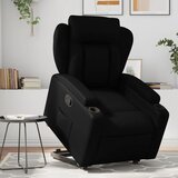 Maison Chic Naslanjač - Relax naslanjač s funkcijo vstajanja črno umetno usnje, (22042185) | Shoptok.si