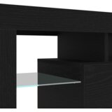 vidaXL TV omarice 3 kosi z LED lučmi Črni hrast inženirski les, TV omarice z LED lučmi 2 kosi Črni hrast 60x35x40 cm inženirski les | Shoptok.si
