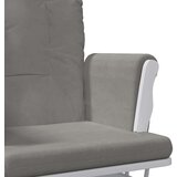 vidaXL Stolica za ljuljanje s tabureom svjetlosiva od tkanine | shoptok.hr