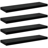  Plutajuće zidne police 4 kom sjajne crne 90 x 23,5 x 3,8 cm MDF | Eponuda.ba