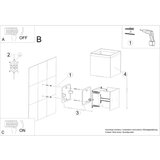Nice Lamps Črna LED stenska svetilka Pinio – | Shoptok.si