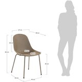 Kave Home Svetlo rjav kovinski vrtni stol Quinby – | Shoptok.si