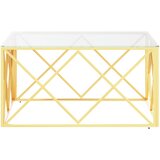  Stolić za kavu 80 x 80 x 40 cm od nehrđajućeg čelika i stakla | shoptok.hr