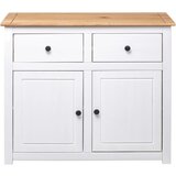  Komoda od borovine bijela 93 x 40 x 80 cm asortiman Panama | shoptok.hr