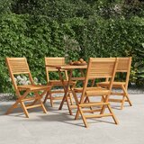  Sklopive vrtne stolice 4 kom 47x62x90 cm od masivne tikovine | Shoptok.si