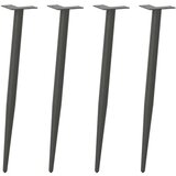 vidaXL Noge kavne mize stožčaste oblike 4 kosi antracit 72-73 cm jeklo | Shoptok.si