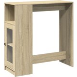 vidaXL Barska miza s policami sonoma hrast 101x40x103,5 cm inž. les, (22056677) | Shoptok.si